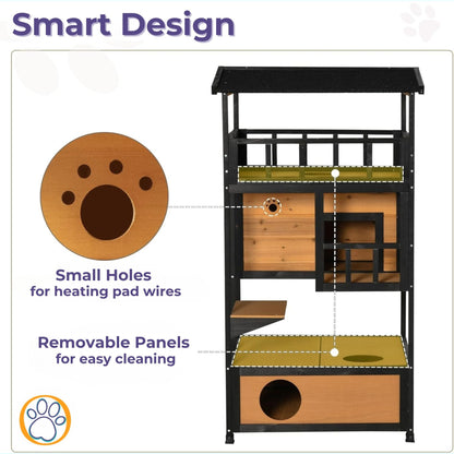 The Purrfect Cabin: Outdoor Cat Lodge & Playhouse