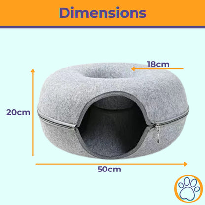 Cat Donut Den: The Cozy Cat Tunnel & Nest in One! 🐱💤