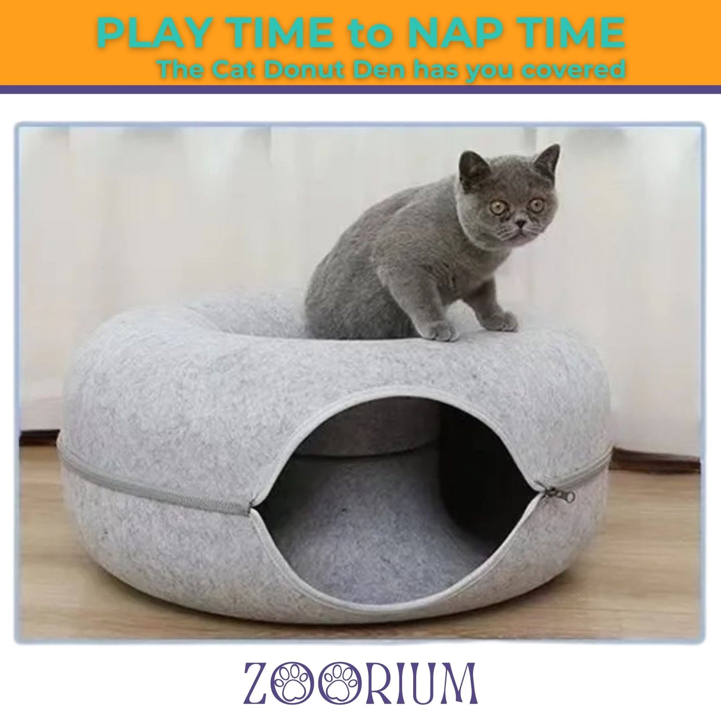 Cat Donut Den: The Cozy Cat Tunnel & Nest in One! 🐱💤