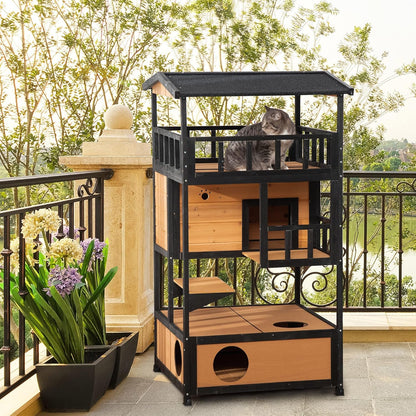 The Purrfect Cabin: Outdoor Cat Lodge & Playhouse